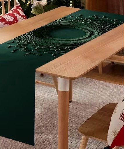 Zelený behúň na stôl 30 x 180 - 2