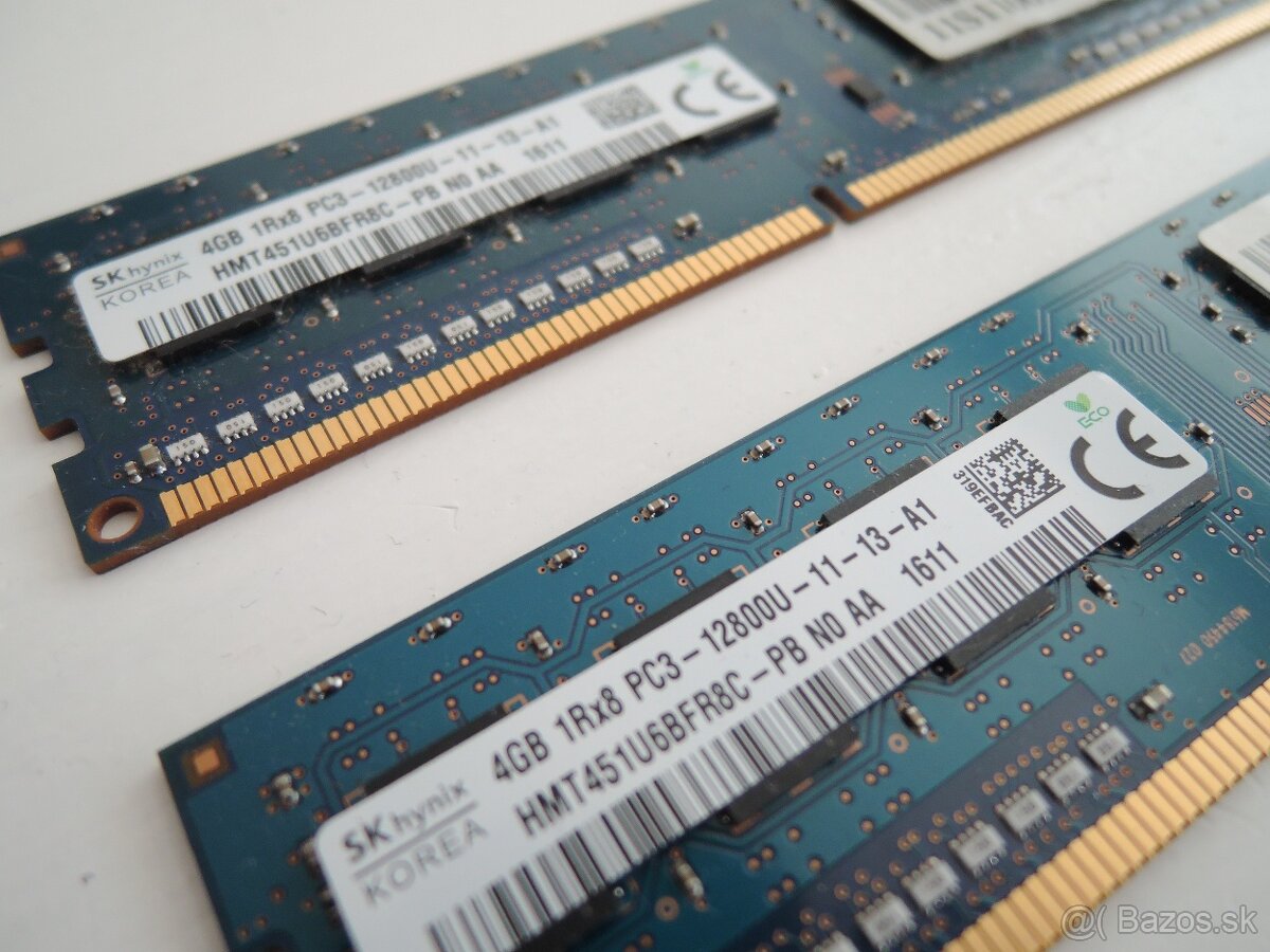 2x 4GB RAM 1Rx8 PC3 - 12800U SK hynix Korea - 2