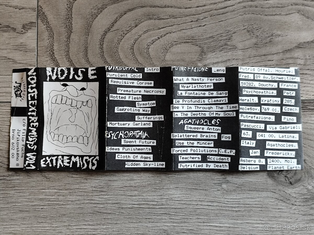 NOISE EXTREMISTS Vol.1 - 1992 4-way split tape - 2