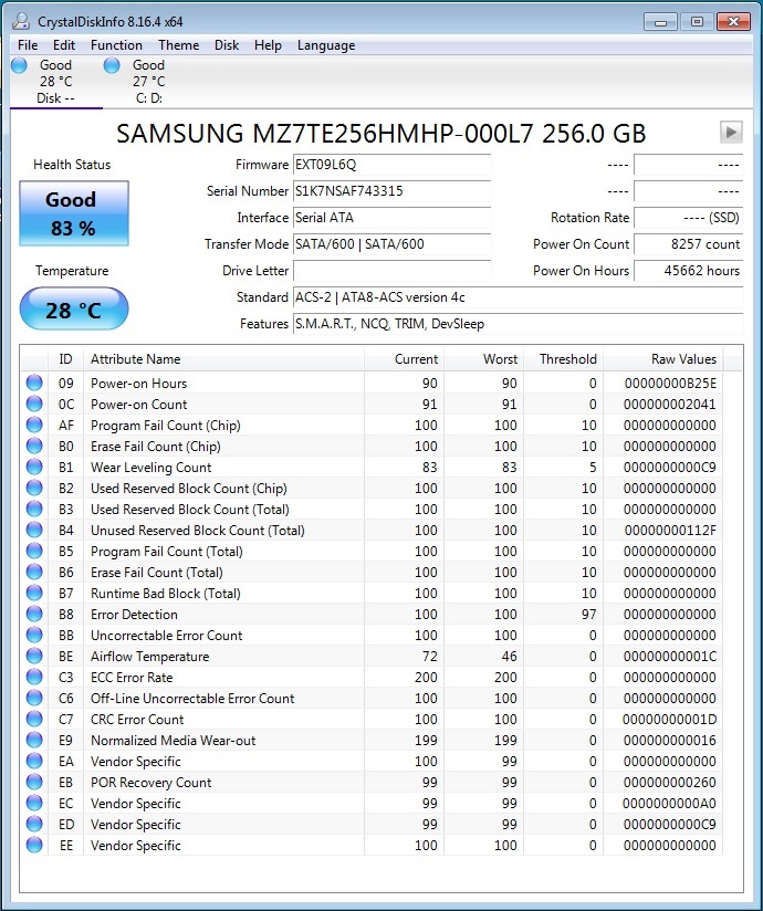 Predam 2.5" SSD SAMSUNG 256GB - 2
