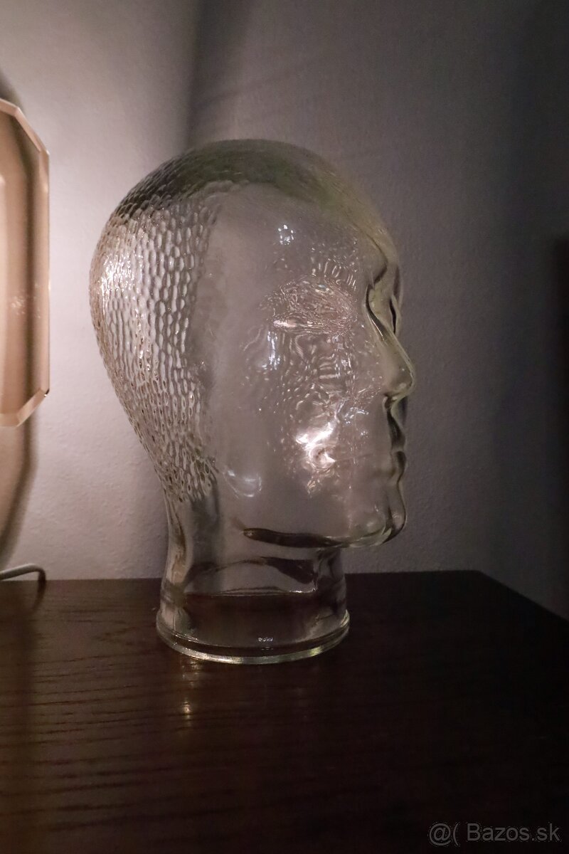 Sklenená výstavná hlava (manekýn ,figurína) - 2