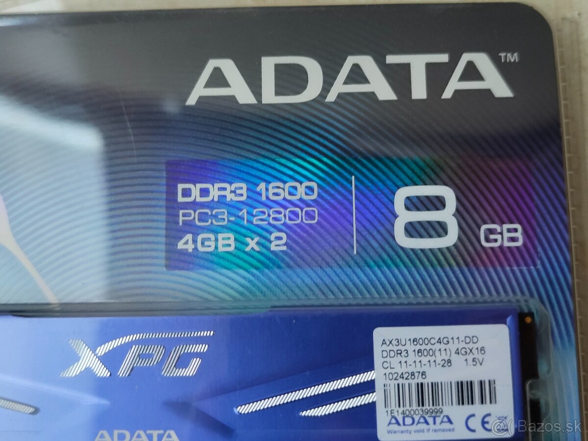Pamäť 8GB DDR3 ADATA XPG - 2