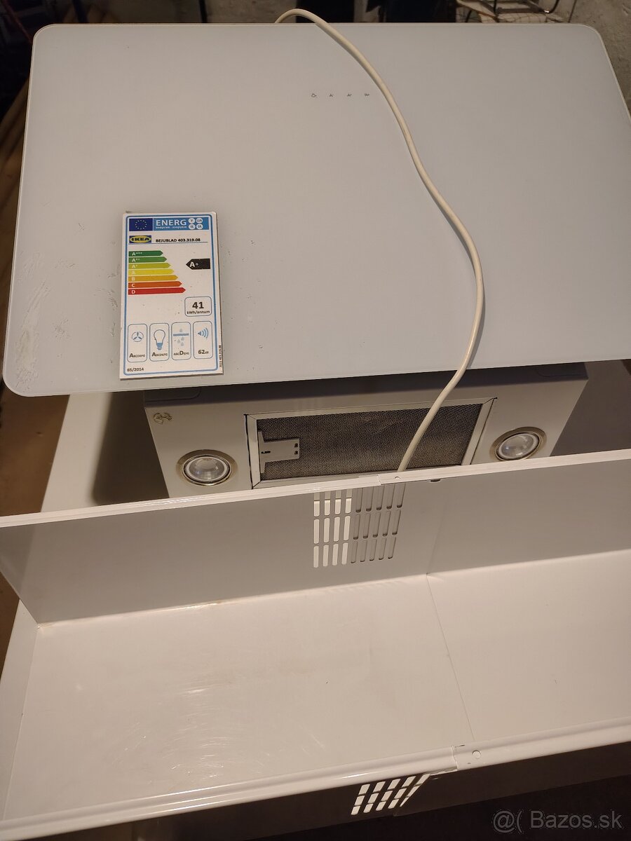 predám nový odsávač IKEA bejublad 66cm biely - 2