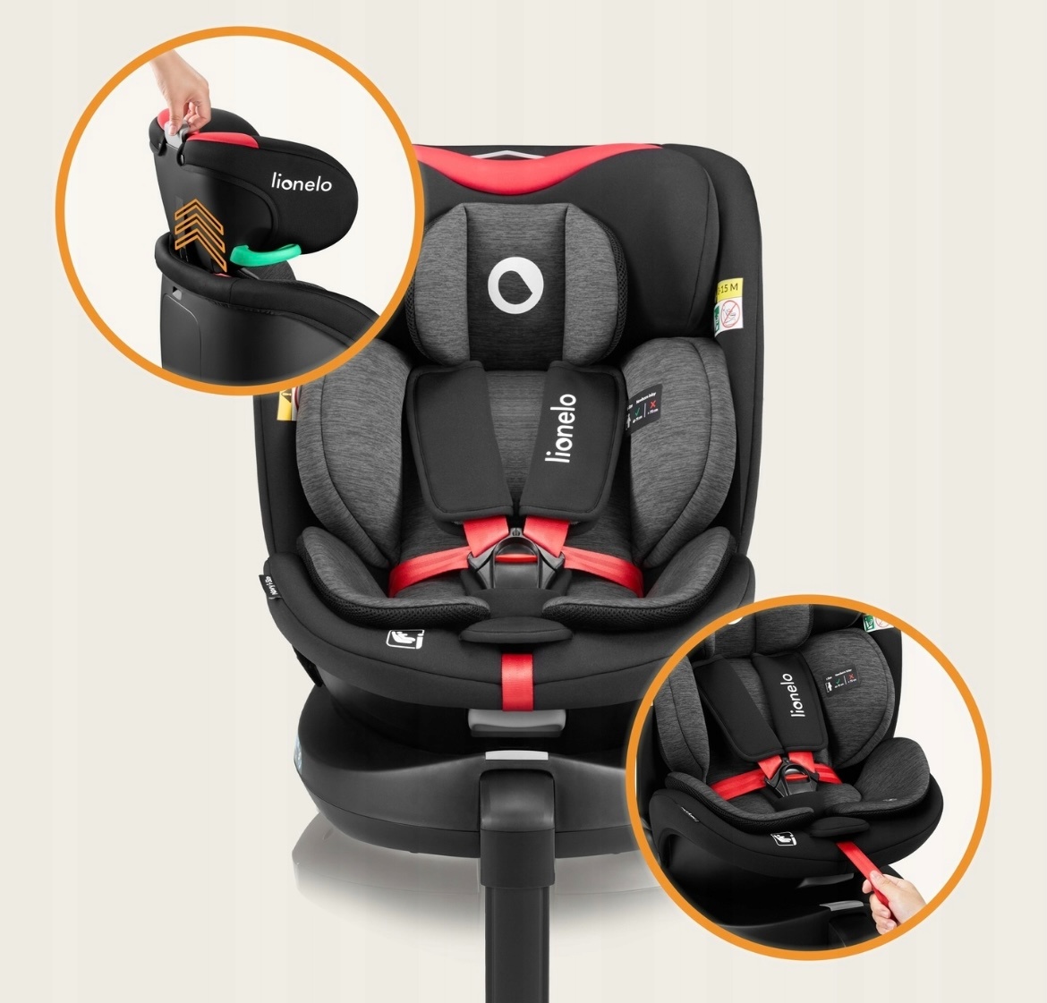 Luxusná Autosedačka I-SIZE (40-150) / 0-36 kg otočná 360 stu - 2