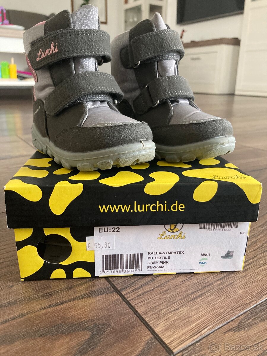 Lurchi zimná dievčenská obuv, veľkosť 22 - 2