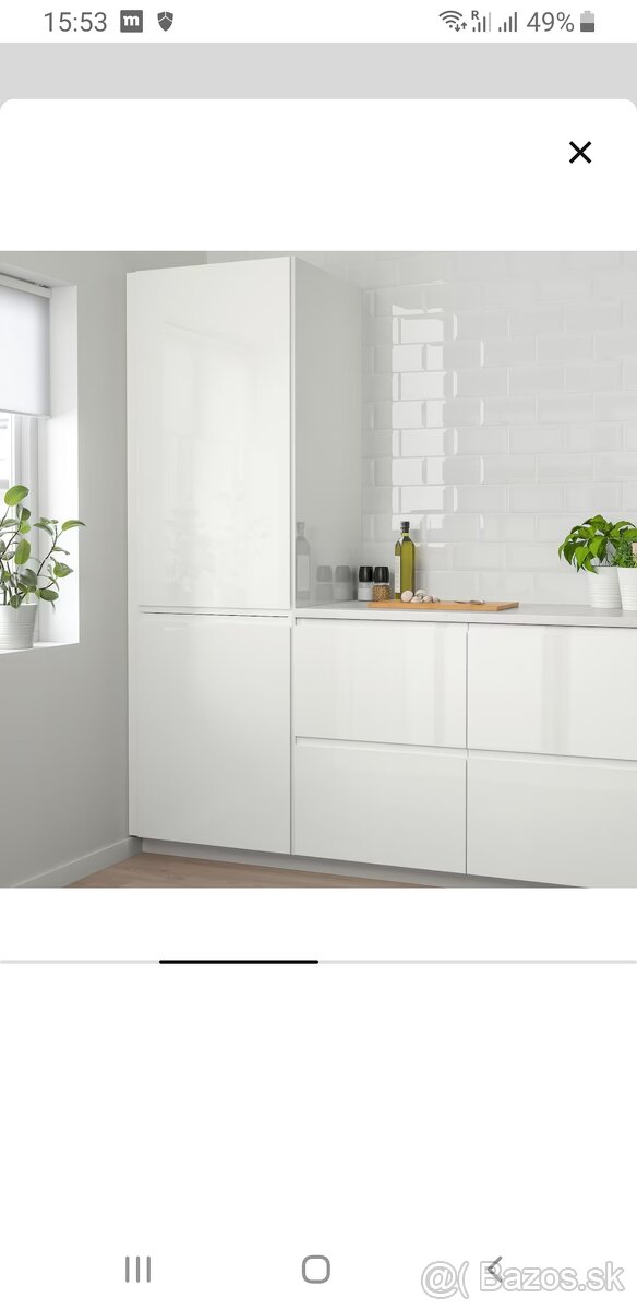 Predam VOXTORP - LESKLA BIELA dvierka na IKEA METOD kuchynu - 2