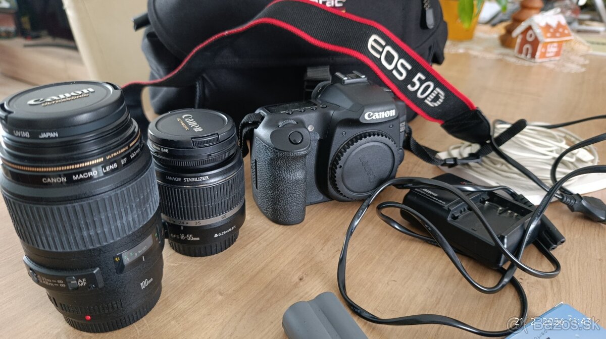 Canon EOS 50D + 2 objektívy + príslušenstvo – kompletná sada - 2