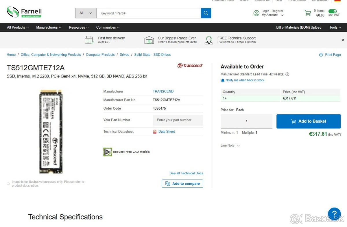 2TB / 1TB / 512 GB Transcend MTE712A Industrial - 4 000TBW - 2
