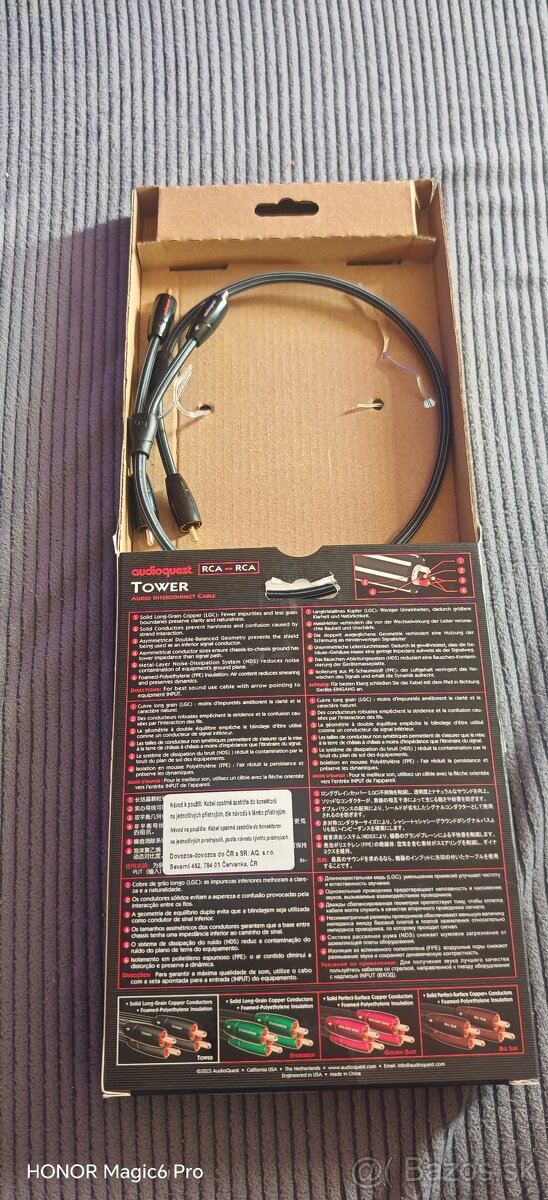 Predám audioquest tower rca 0,6m - 2