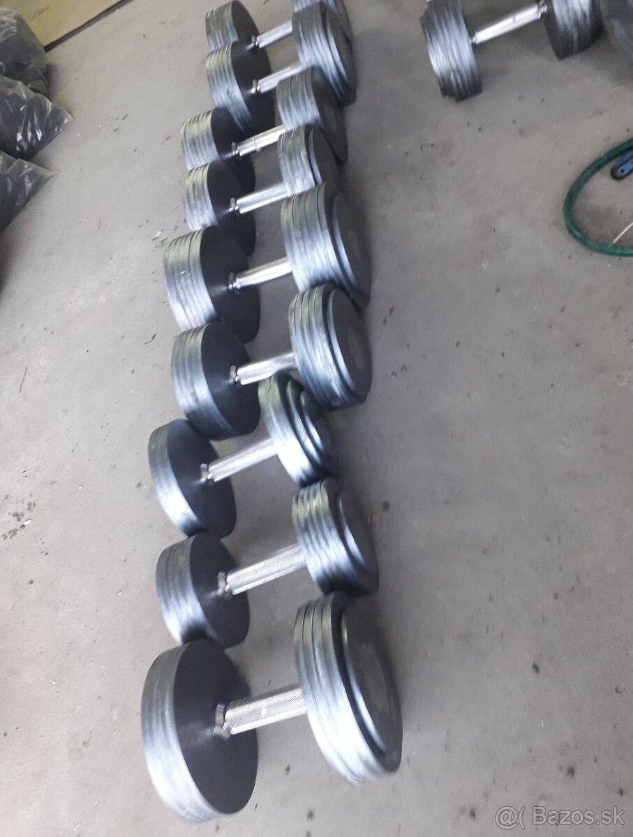 predám kotúče, závažie, jednorúčky, činky - 2