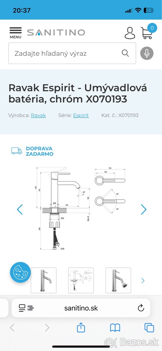 Ravak Espirit - Umývadlová batéria, chróm X070193 - 2