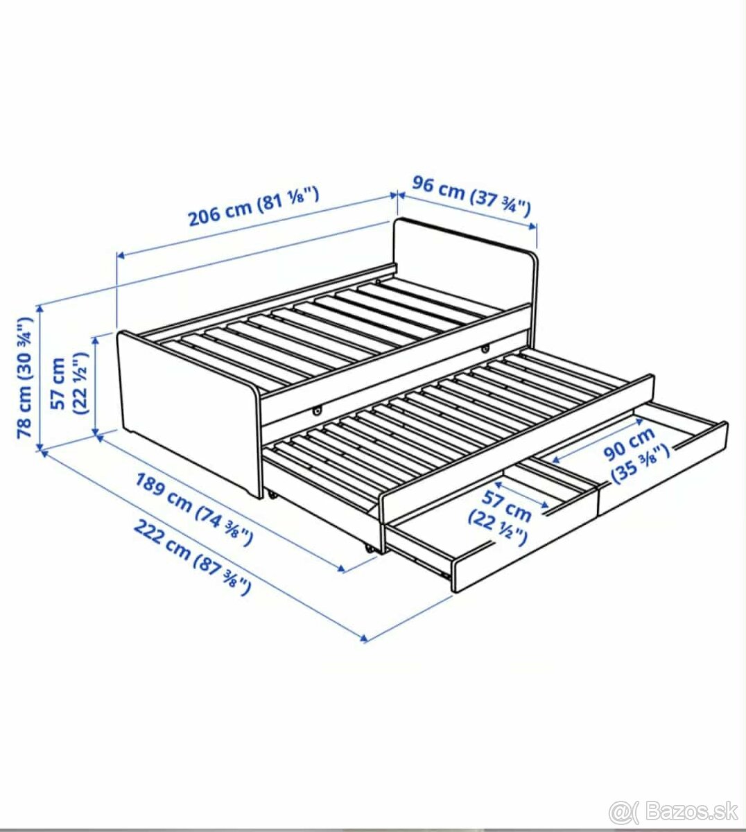 Postel IKEA rozkladacia - 2