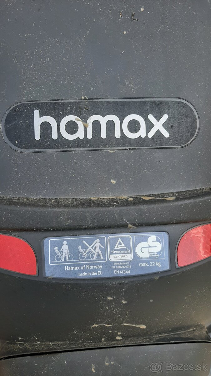 Detská sedačka na bicykel HAMAX + domček na upevnenie - 2