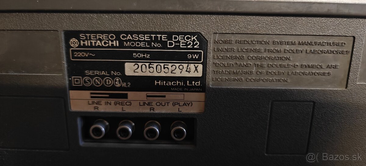 Hitachi kazetovy deck - 2