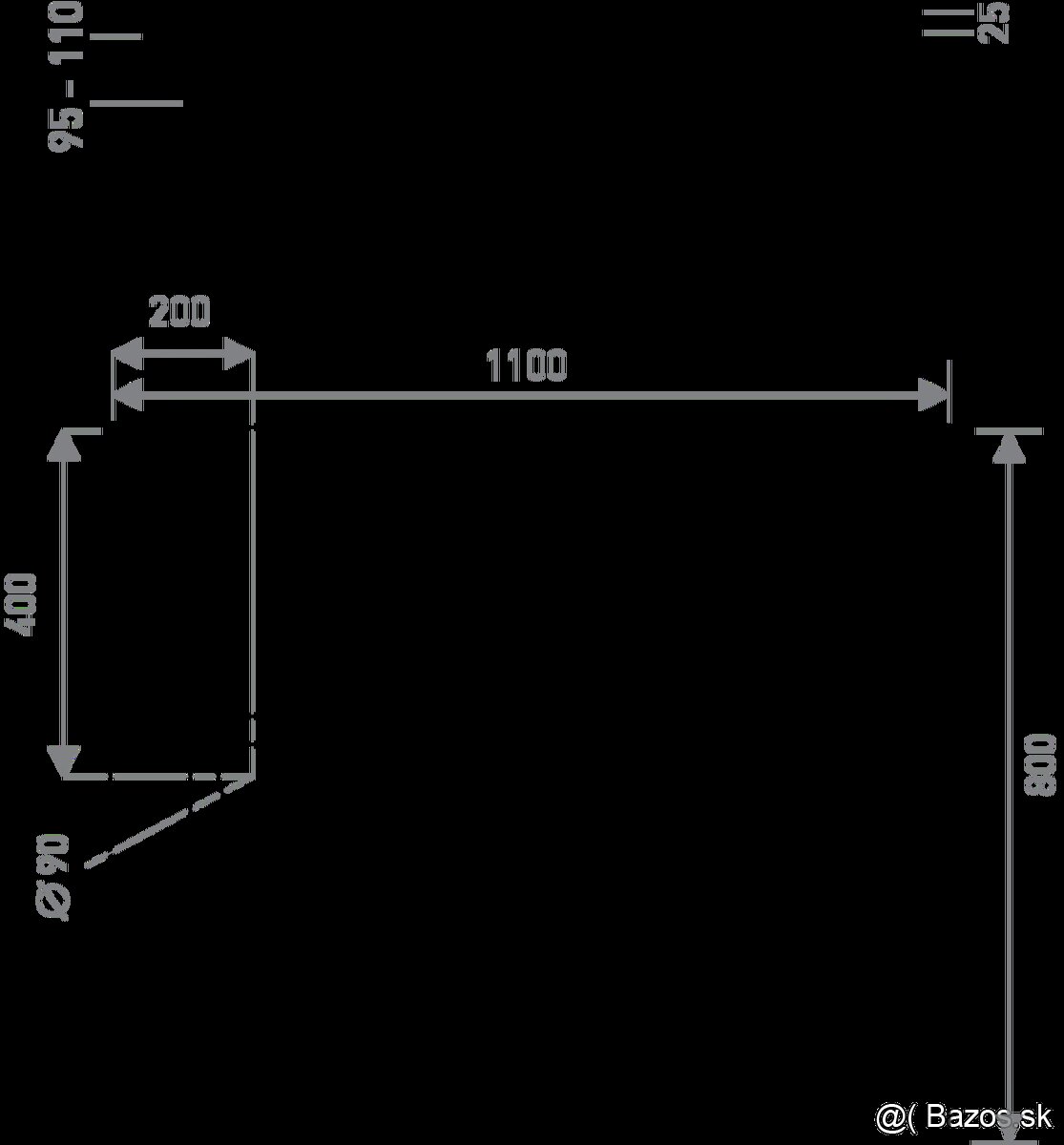 Sprchová vanička 110x80 dizajnová NOVÁ 2. trieda - 2