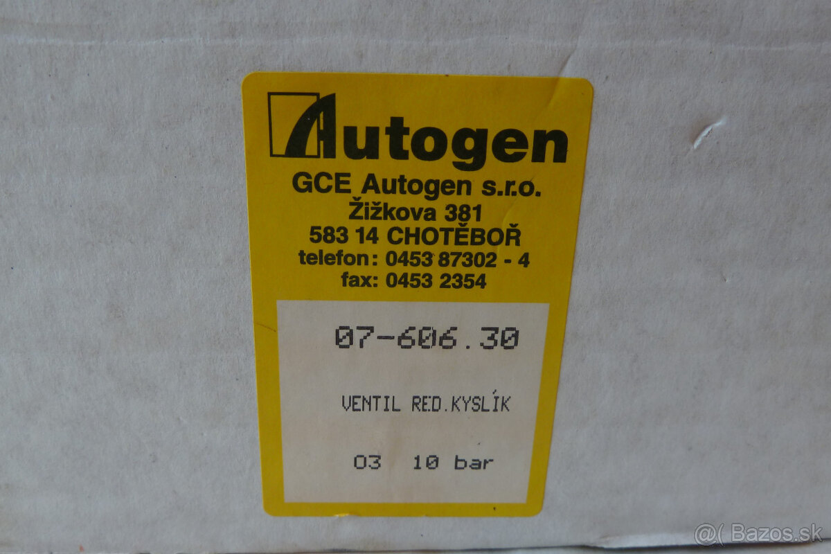 Autogen redukčný ventil - 2