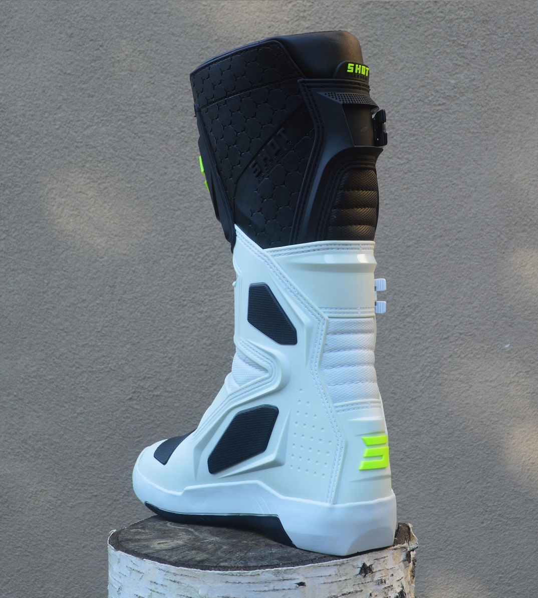 Topánky čižmy SHOT biele žlté fluo čierne - 2