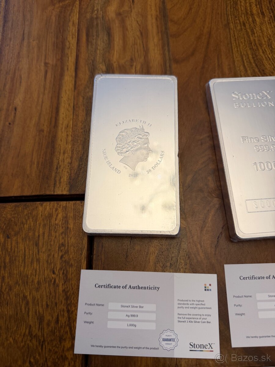 Investične strieborné tehličky - 2