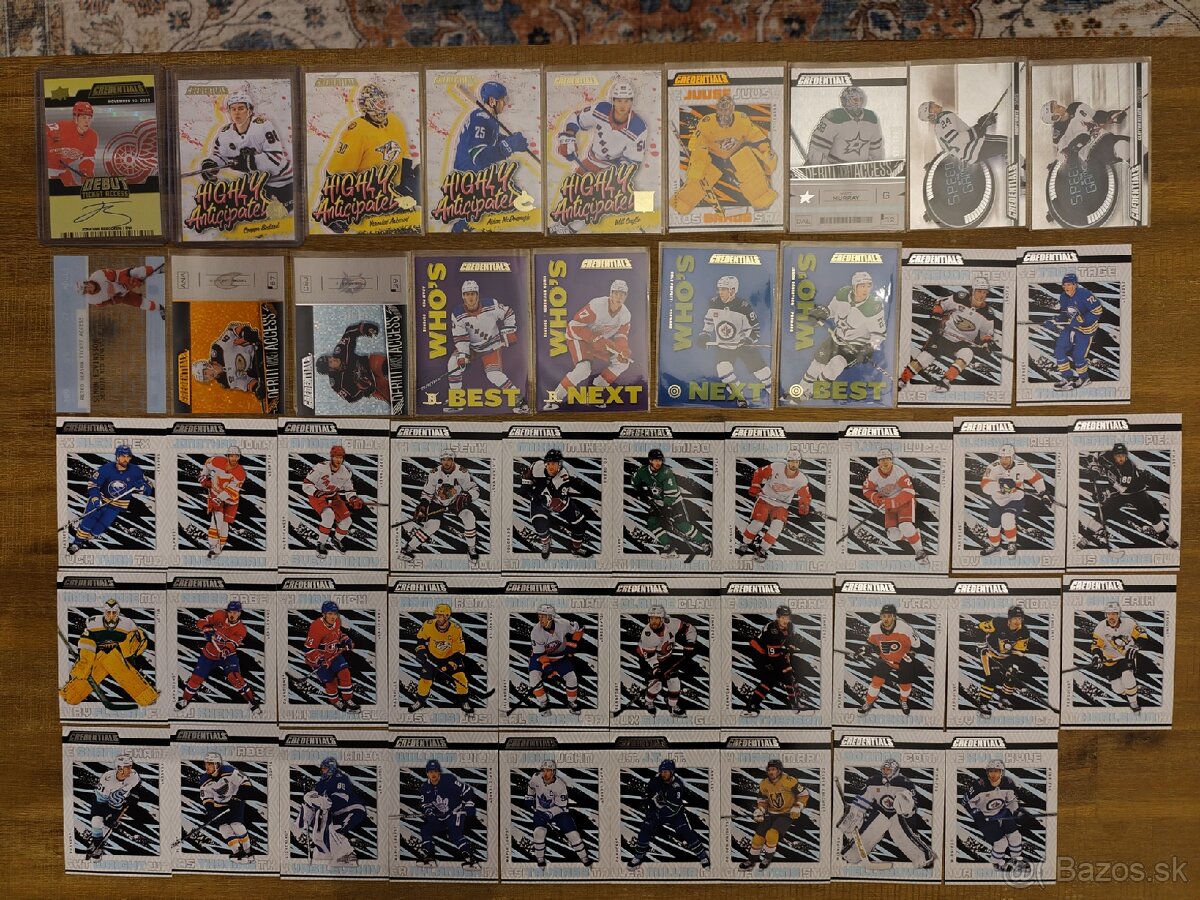 Hokejové kartičky Credentials 2023/24 47ks - 2