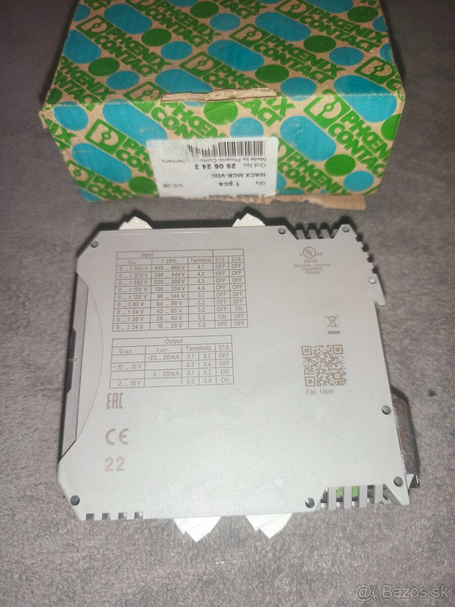 predám nový prevodník PHEONIX CONTACT MACX MCR-VDC - 2