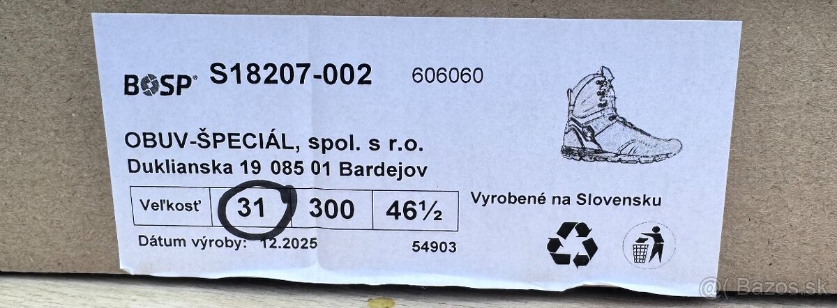 Bosp Taras vysoke 46 1/2 - 2