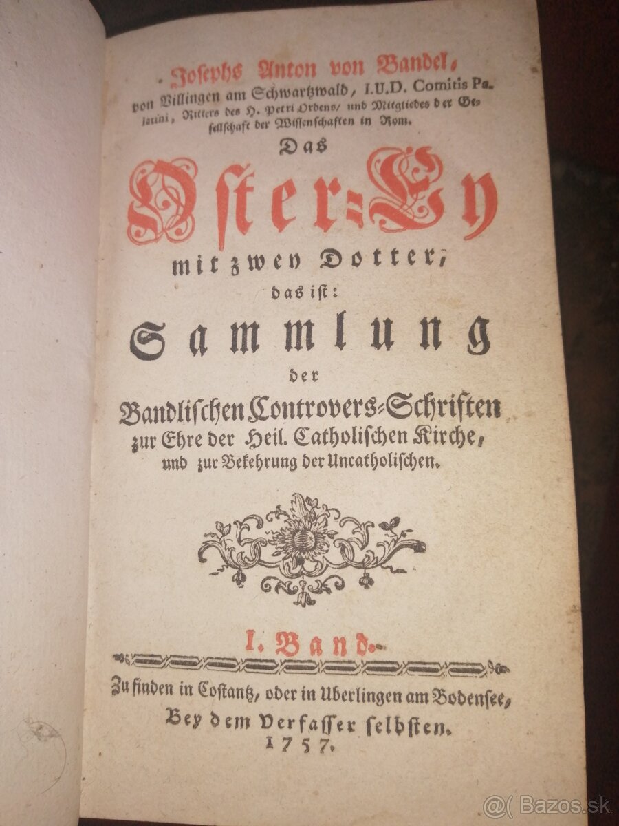 Stará kniha od doktora práva z. r 1757 skladá sa z 2 knih - 2