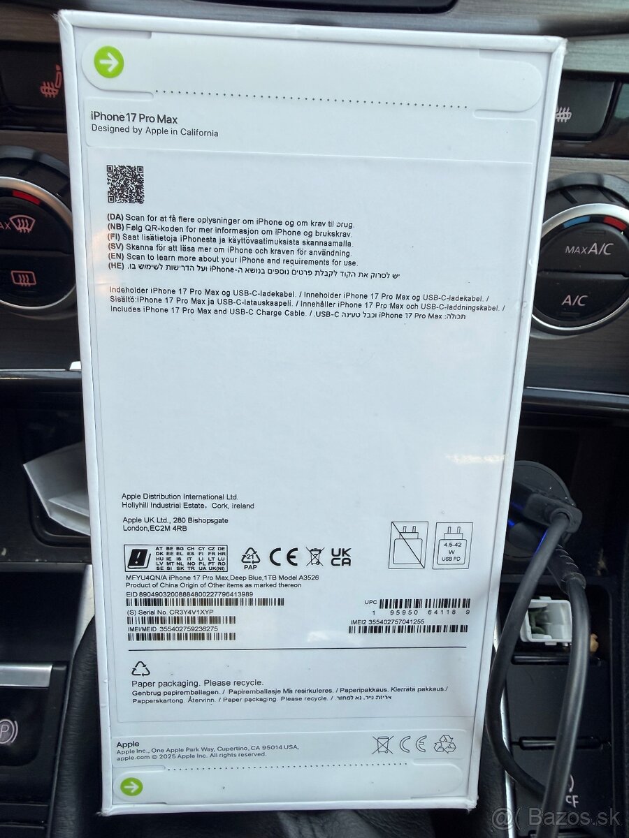 Iphone17Pro Max,Pamät1TB - 2