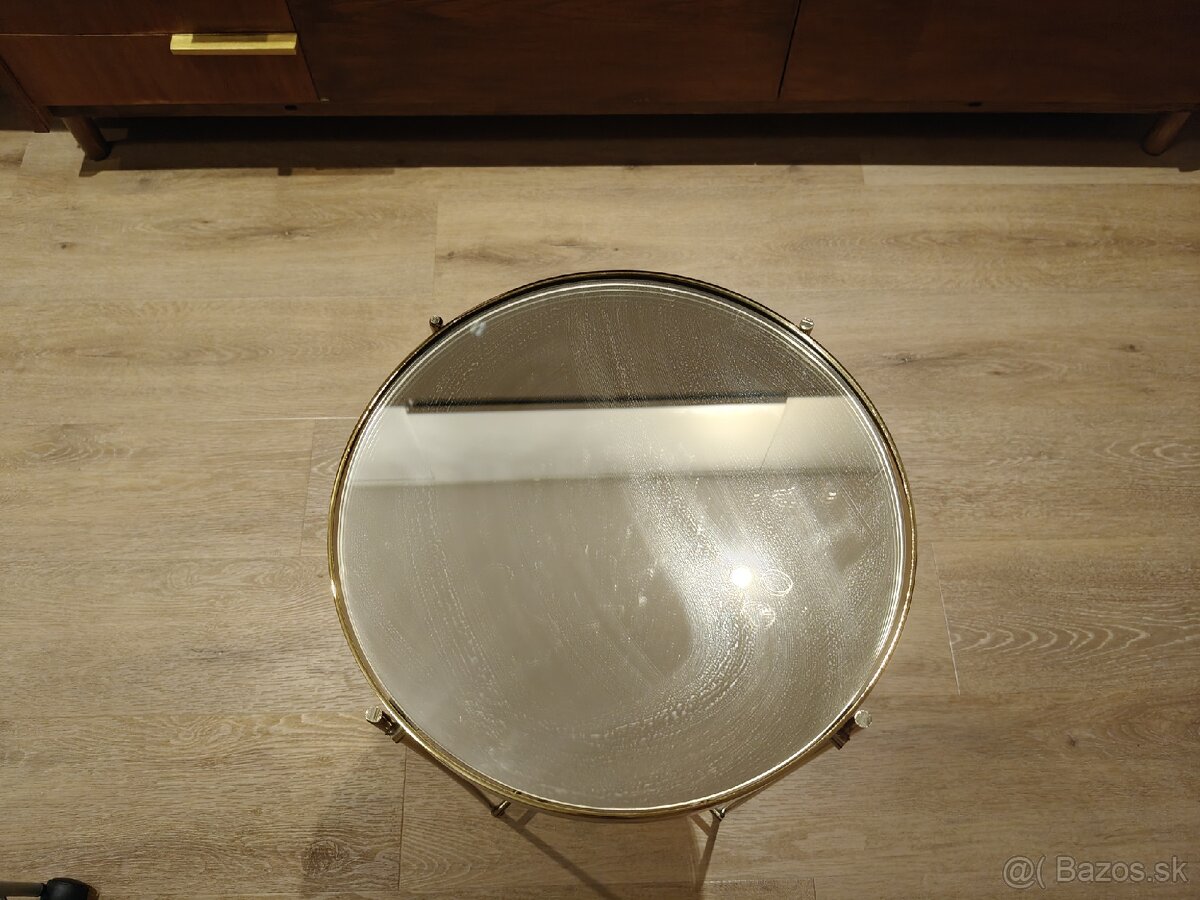 Zlatyprirucny stolik so zrkadlovym vrchom - 2