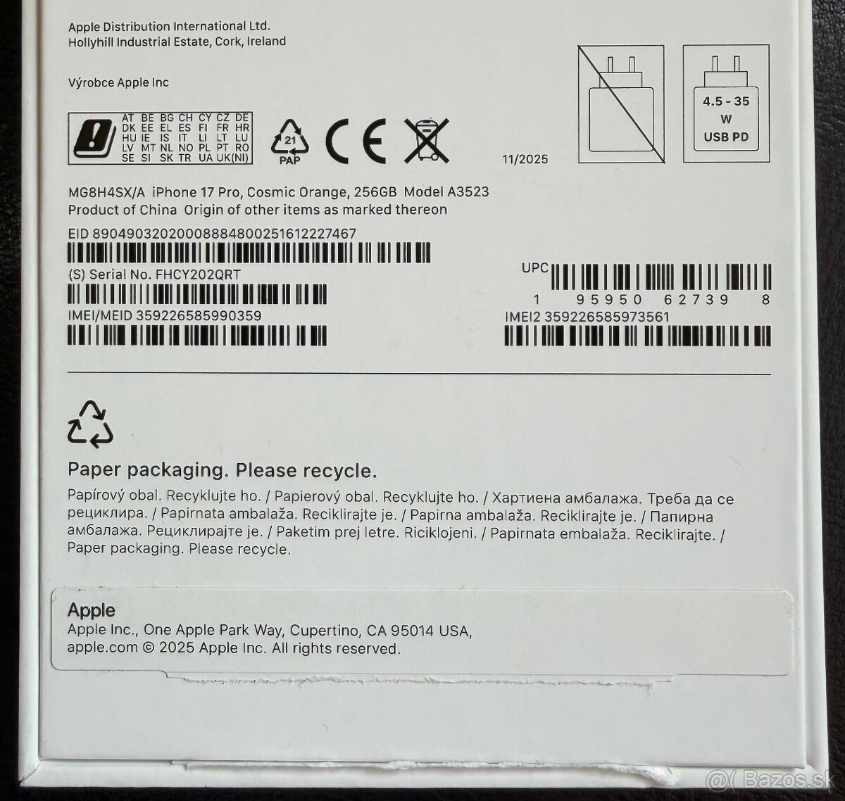 Apple iPhone 17 Pro 256GB nový - 2