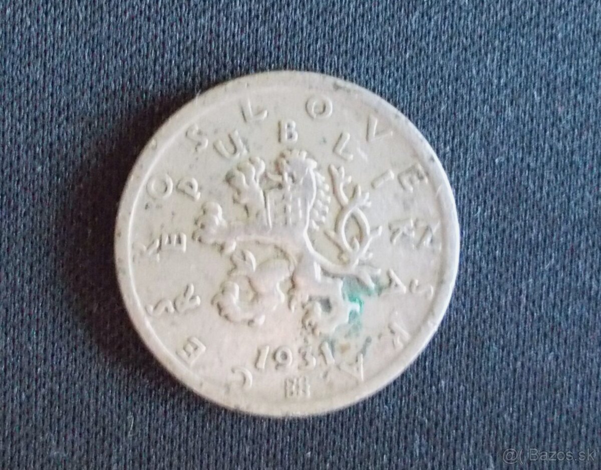Predám čsl. mincu z roku 1931 - 2