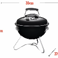 Weber Grill Smokey Joe Premium čierny 37 cm - 2