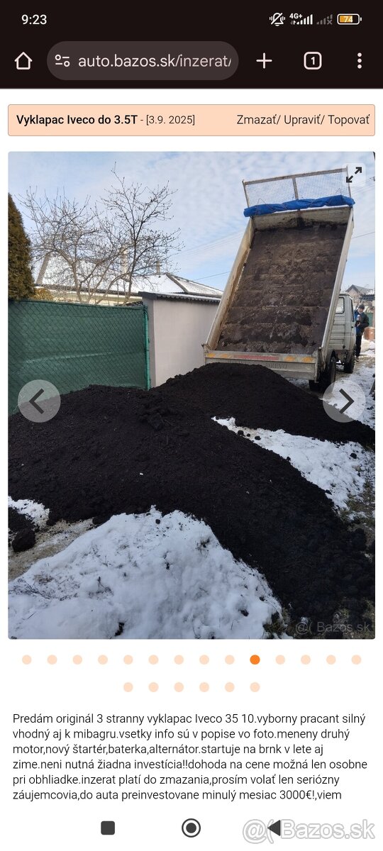 Vyklapac Iveco dailly do 3.5T - 2