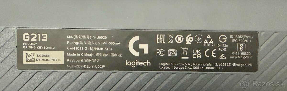 Herná klávesnica Logitech® G213 PRODIGY CZ/SK - 2