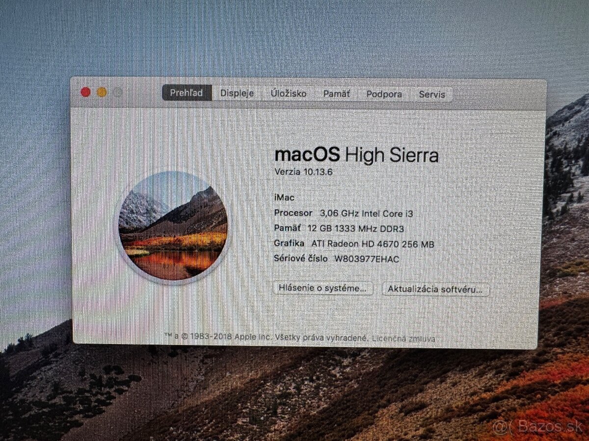 Inzerát č. 5 – Apple iMac 21,5” Mid 2010 - 2