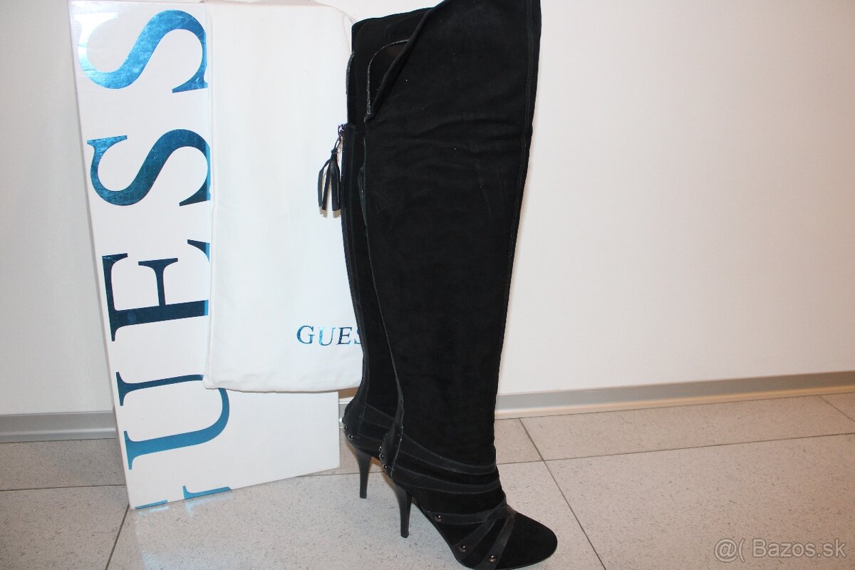 GUESS vysoke cierne cizmy - 2