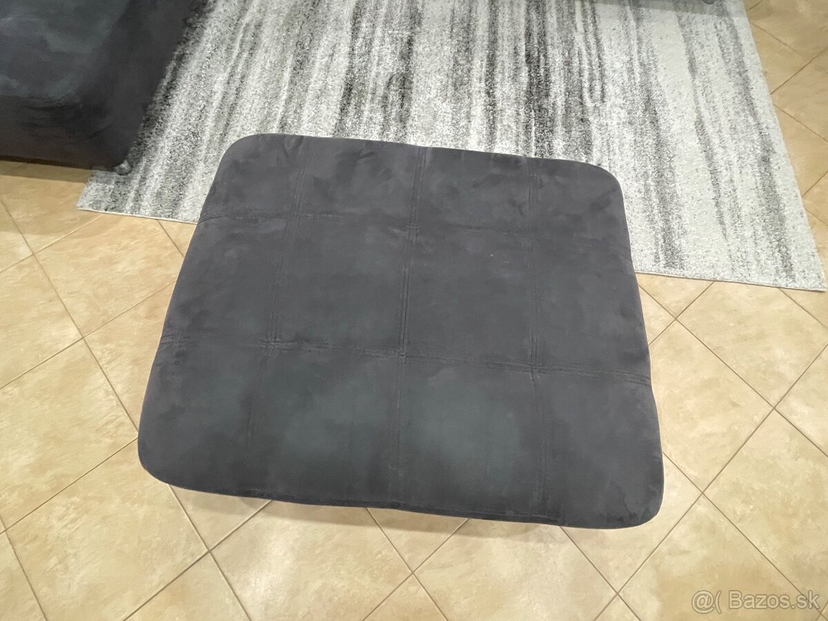 Čierna rohová sedacia súprava - 2