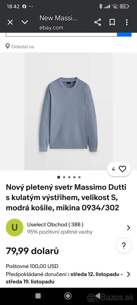 Nový pánsky pulover MASSIMO DUTTI -veľ. XL - 2