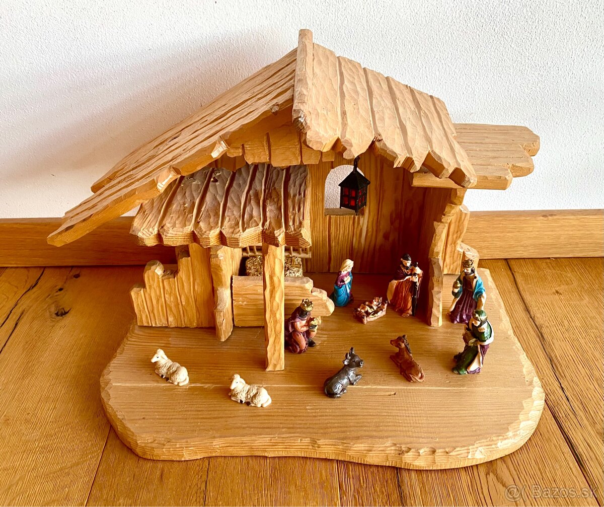 Starý krásný dřevěný betlém - 2