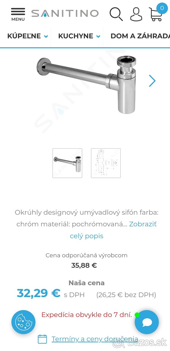 Chrómový sifón - 2