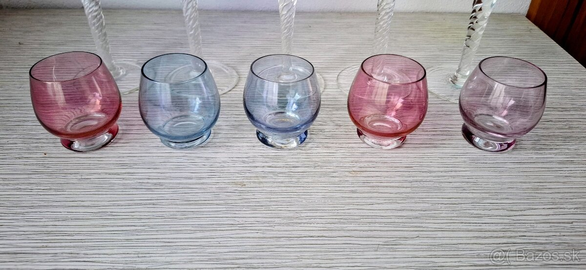 Retro krištálové poháre - 2