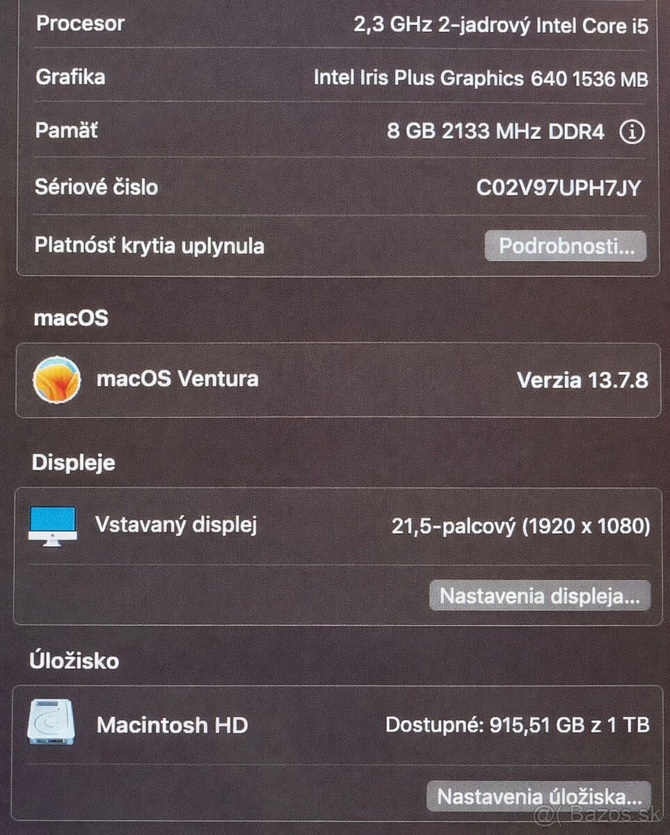 Predám Apple iMac 21,5”– TOP stav, komplet príslušenstvo - 2