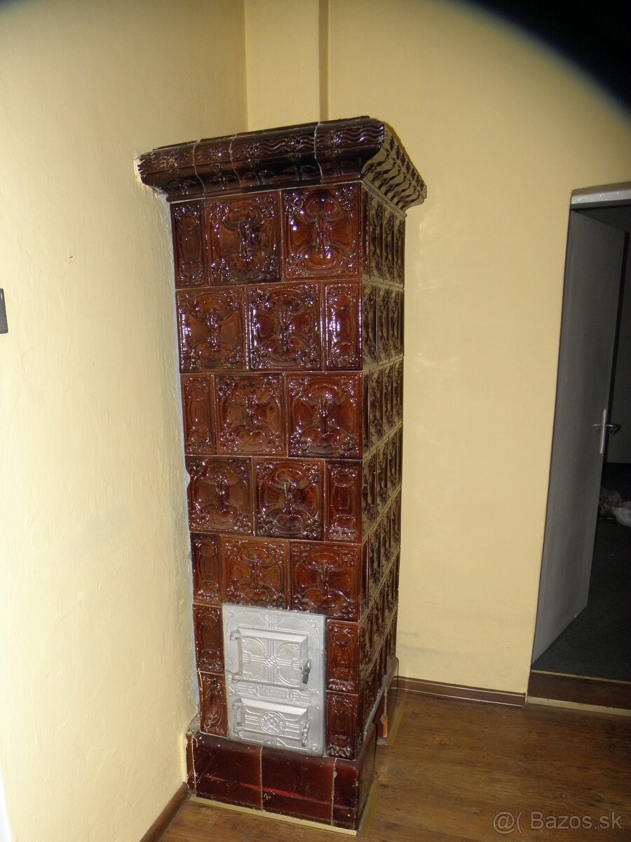 Starozitna kachlova pec, kachle secesia 1915 - 2