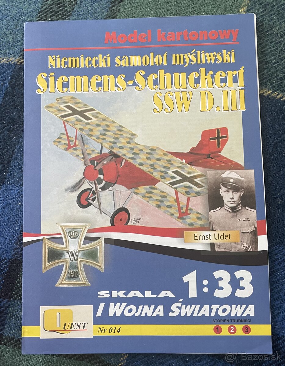 Papierový model Dvojplošník Siemens Schuckerf - 2