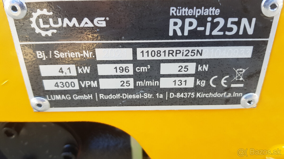 Reverzná vibračná doska Lumag RP-i25N - 2