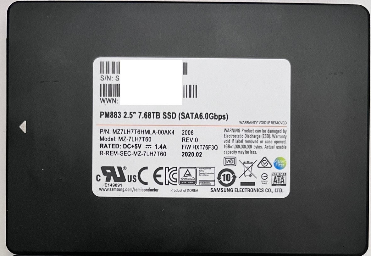 Predám 8TB Samsung PM883 SSD - 2