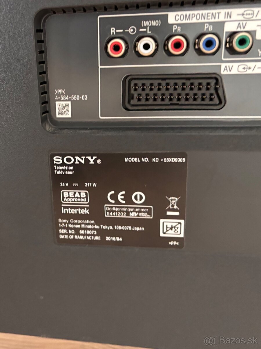 Poškodený Sony KD - 55XD9305 - 2