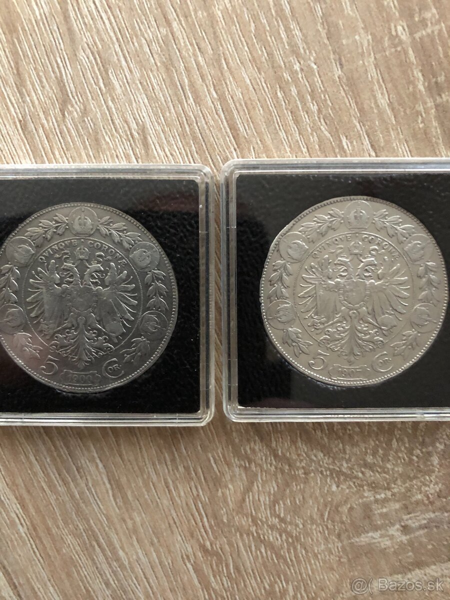 Uhorsko 5 koruny KB, Rakúsko 5 korony RU - 2
