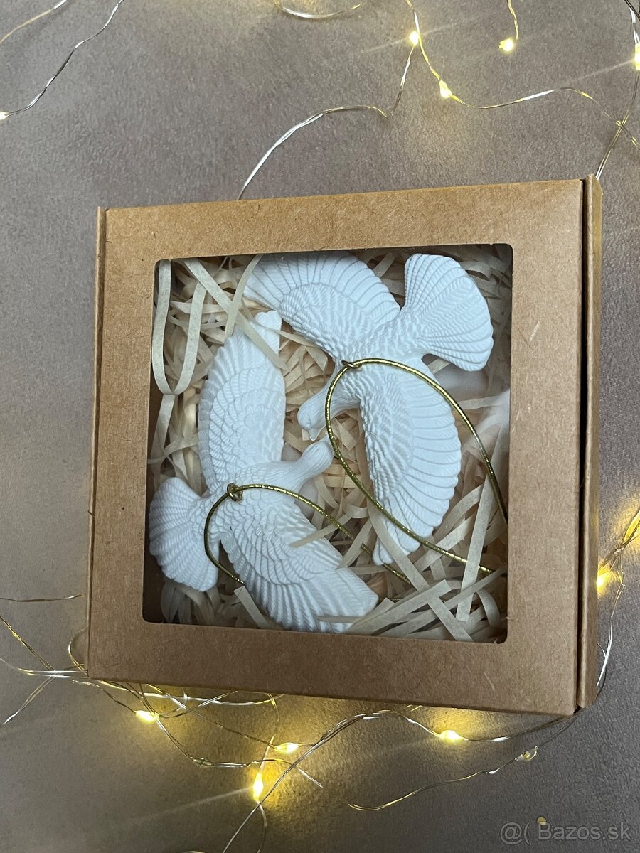 Hrdličky priateľstva ozdoba na stromček - 2