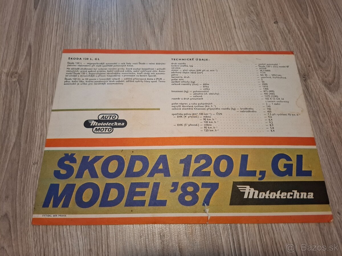 Prospekt Škoda 120 L / GL - 2