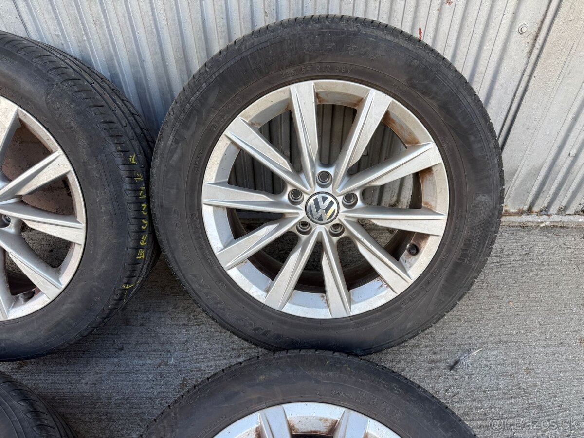 17" Elektrony VW 5x112 s letnymi pneu 235/55 R17 - 2